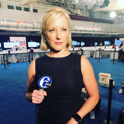 Photo of Sarah reporting for 6abc news